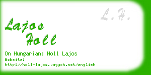 lajos holl business card